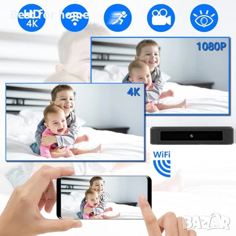 WiFi Шпионска камера скрита в батерия с нощно виждане, детекция на движение , снимка 2 - Други - 52117175
