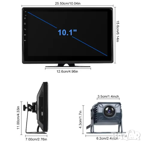 Монитор, камера, заден ход, камион, автобус, навигация, DVR, видеорегистратор, Android, wifi, Блутут, снимка 17 - Аксесоари и консумативи - 48708568