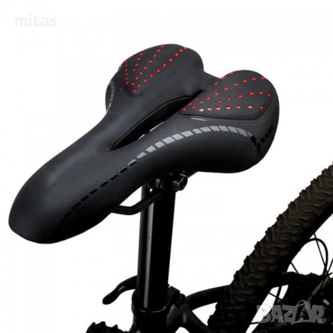 Универсална силиконова седалка за колело / велосипед, черна с червено, снимка 2 - Части за велосипеди - 37808199