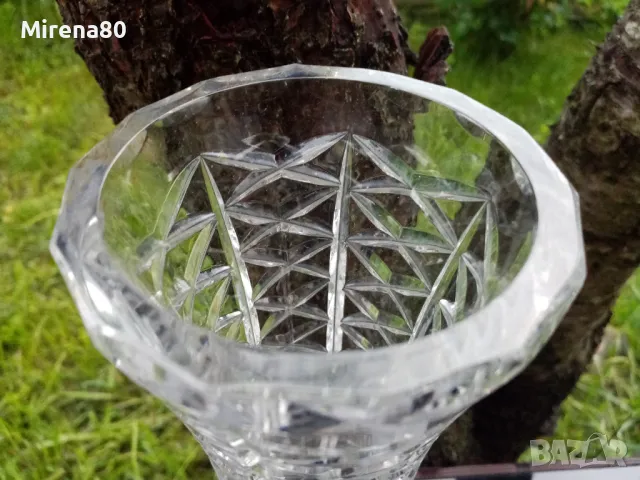 Кристална ваза, снимка 3 - Вази - 50437489