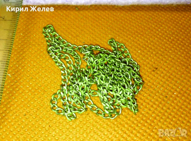 Стар ФИН ПОЗЛАТЕН МЕДЕН ЛАНЕЦ ВЕРИЖКА КОЛИЕ КЛАСИЧЕСКА РЕТРО ПЛЕТКА МАЙСТОРСКА РЪЧНА ИЗРАБОТКА 47408, снимка 3 - Антикварни и старинни предмети - 47336508