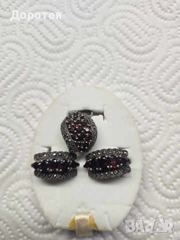 Сребърни обеци и висулка, снимка 7 - Други ценни предмети - 52345791