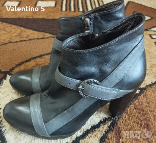 Дамски боти от естествена кожа, снимка 2 - Дамски обувки на ток - 37292052