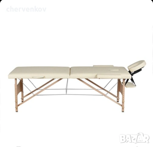 трисекторна козметична масажна кушетка дървена черна масажно легло, снимка 9 - Кушетки - 53166051