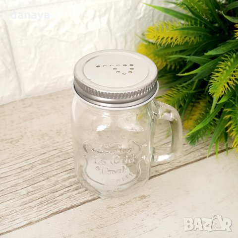 2622 Стъклено бурканче с дръжка и капаче за черен пипер, 130 мл, снимка 3 - Аксесоари за кухня - 35218462