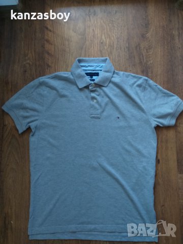 Tommy Hilfiger Grey Polo Shirt - страхотна мъжка тениска КАТО НОВА, снимка 5 - Тениски - 38055206