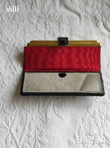 Винтидж калъф за гребен с огледалце 1930-1960, снимка 2 - Колекции - 37992874