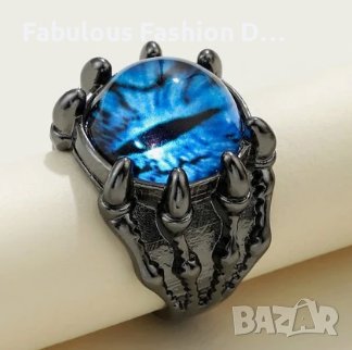 Пръстен с драконов нокът и око , снимка 1