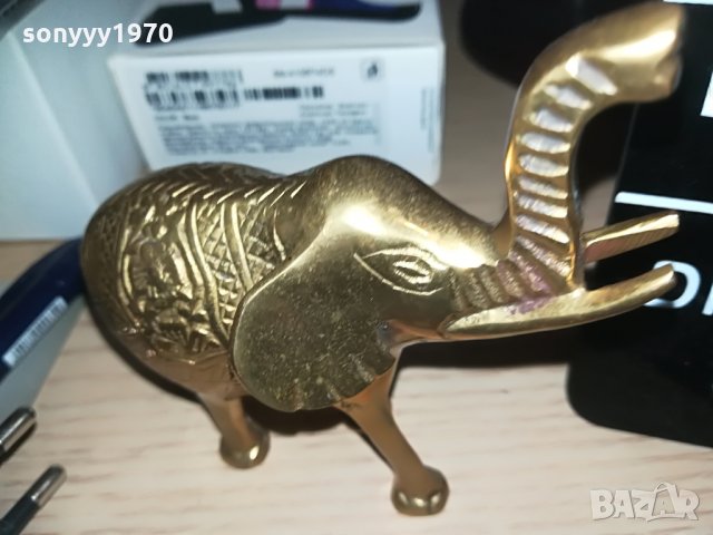 АНТИК-слонче-мед/месинг 10х9х5см, снимка 7 - Колекции - 28845626