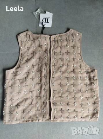 Топ от шифон и мъниста True Decadence, снимка 2 - Корсети, бюстиета, топове - 38192552