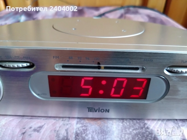 Радио часовник с таймер Tevion KCR 2007, снимка 3 - Радиокасетофони, транзистори - 52966464