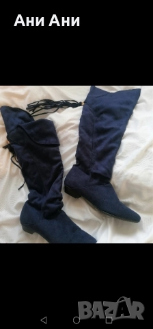 Нови велурени чизми, снимка 3 - Дамски ботуши - 52416028