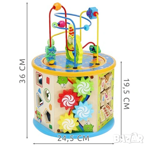 Интерактивен куб / Дървен образователен куб / Дидактически куб, снимка 2 - Образователни игри - 53565884