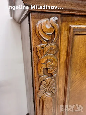 Комод, скрин, бюфет, шкаф с дърворезба , снимка 6 - Шкафове - 49358679