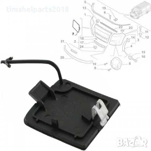 Капаче за предна кука за теглене за CITROEN Jumper, PEUGEOT Boxer, FIAT Ducato, 2006-2014, снимка 2 - Аксесоари и консумативи - 38108629