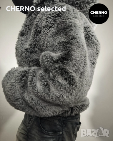 ZARA Яке от изкуствен косъм с качулка – Размер L – Ново без етикети, снимка 11 - Якета - 52860348