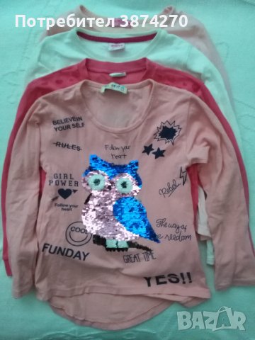 Лот блузи за момиче размер 128 (7-8 г.), снимка 1 - Детски Блузи и туники - 43153951