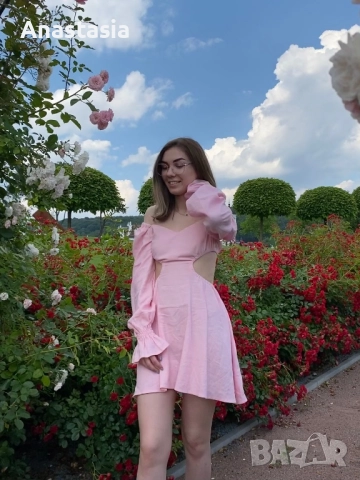 Рокля нежна розова в отлично състояние ✅, снимка 2 - Рокли - 52585244