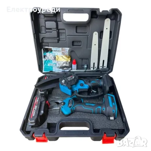 Промо 3в1 комплект WerkBull Акумулаторна Лозарска ножица с дисплей и Мини Трион с автоматично омасля, снимка 9 - Други инструменти - 47630300