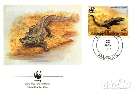 Конго 1987 - 4 броя FDC Комплектна серия - WWF, снимка 3 - Филателия - 39501076
