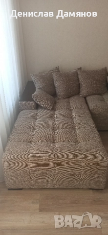 Холна гарнитура със табуретка, снимка 2 - Дивани и мека мебел - 51437193