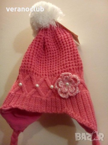 Детска плетена шапка Корал, снимка 2 - Шапки, шалове и ръкавици - 27860407