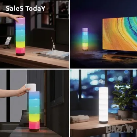 Лампа с дистанционно, LED лампа с USB, 6 бр. , снимка 3 - Лед осветление - 49567432