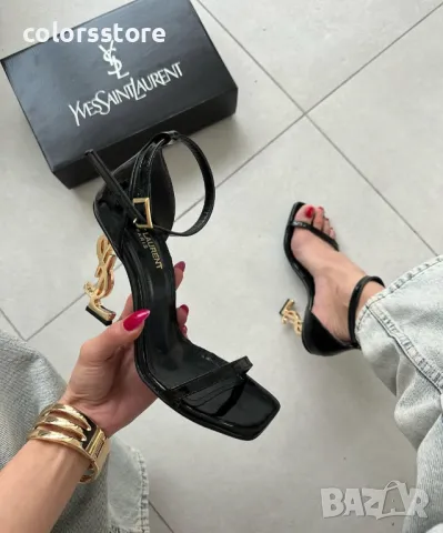 Сандали YSL-черен лак код VL124