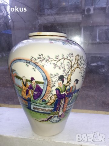 Голяма стара антикварна ваза Calco in Taiwan, снимка 3 - Антикварни и старинни предмети - 35141808