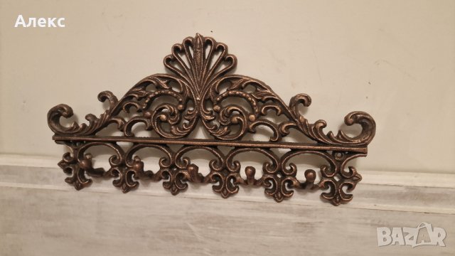 Масивна чугунена закачалка– 960гр, снимка 3 - Закачалки - 43342874