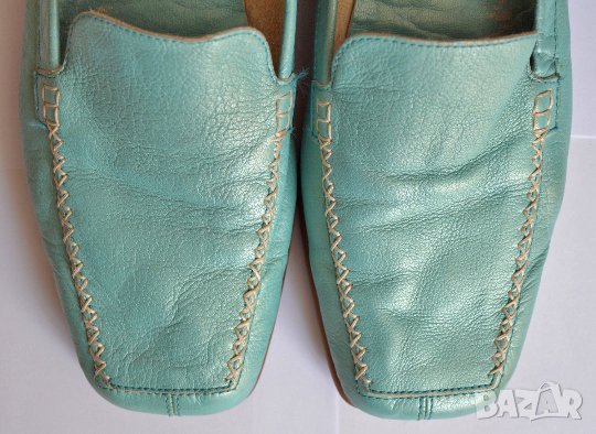 Aero Soles дамски обувки синьо-зелени естествена кожа, снимка 2 - Дамски ежедневни обувки - 33485685