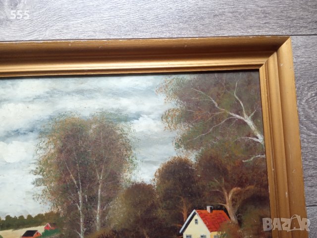 Картина масло - пейзаж 1945 год., снимка 3 - Картини - 43785469