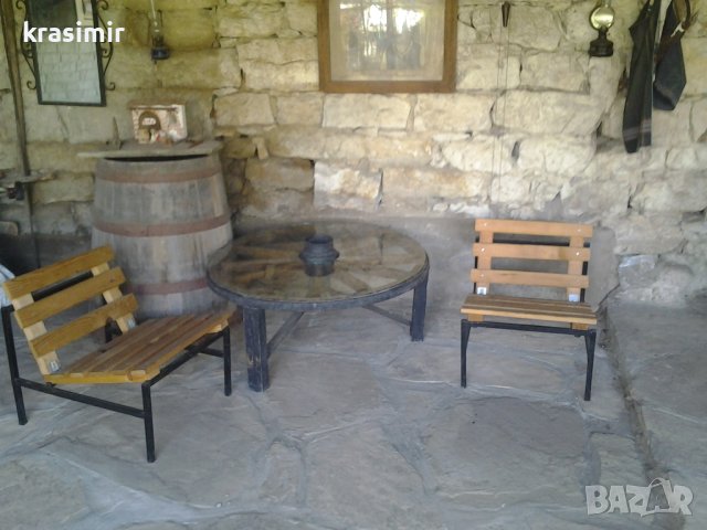 Битова кръгла маса, снимка 4 - Градински мебели, декорация  - 26838661