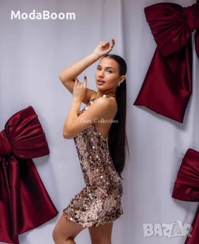 Стилна къса дамска рокля , снимка 2 - Рокли - 48274474