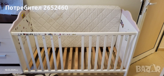 Детско легло с матрак 140/70 от Ikea, снимка 2 - Спални и легла - 52399224