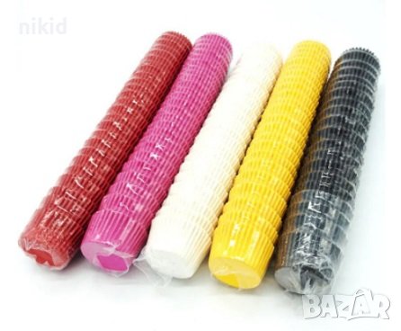 50 бр едноцветни средни хартиени капсули кошнички форми за бонбони бонбон хапки парти, снимка 1 - Други - 36892153