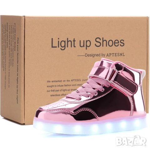 Дамски обувки с LED подсветка, снимка 6 - Маратонки - 50909772