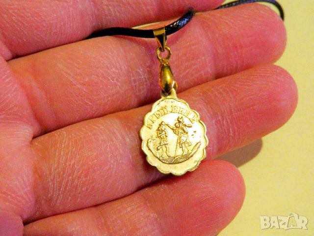 Старинен бронзов медальон за кръщене, кръщенка, рождение - Княжество България. ( 1879 - 1908 г.)