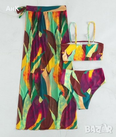 Сет от три части бански костюм в различни разцветки, снимка 8 - Бански костюми - 37036039