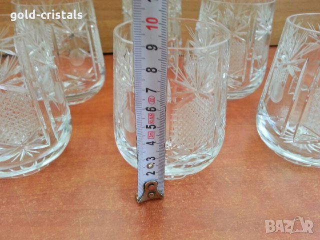  кристални чаши , снимка 3 - Антикварни и старинни предмети - 26819794