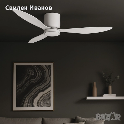 Brizy Bright Minimal – Вентилатор за таван с лампа, снимка 1