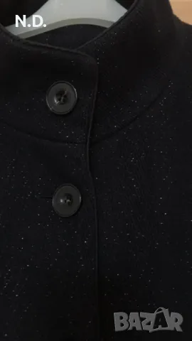Дамско зимно черно вълнено палто Scarabey, размер М, снимка 4 - Палта, манта - 47961115
