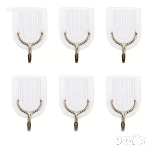 1772 Сет от 6 самозалепящи се малки закачалки за леки кухненски аксесоари, снимка 9 - Други стоки за дома - 44013882