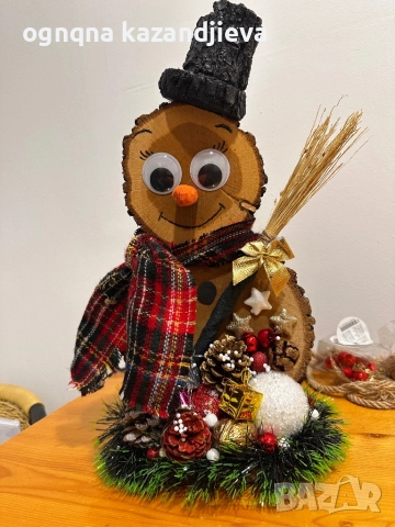 Ръчно изработен снежен човек, снимка 2 - Статуетки - 52590991