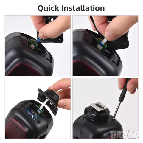 Оригинално метално краче-обувка Hot Shoe за светкавица Godox V860III, V1 Nikon, снимка 2 - Светкавици, студийно осветление - 49211426