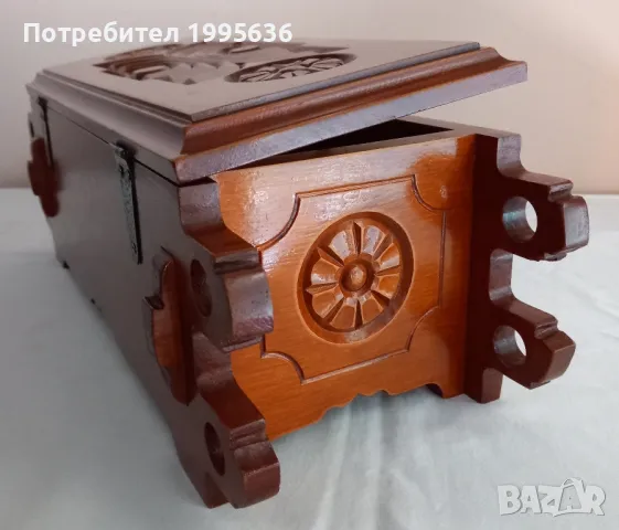 Дърворезба- битова ракла , снимка 2 - Други - 48631945