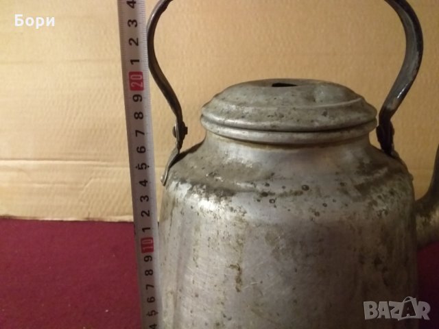 Стар алуминиев чайник 5 литра, снимка 2 - Други ценни предмети - 34595409