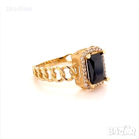 Златен дамски пръстен 2,99гр. размер:56 14кр. проба:585 модел:16613-3, снимка 3 - Пръстени - 40633171