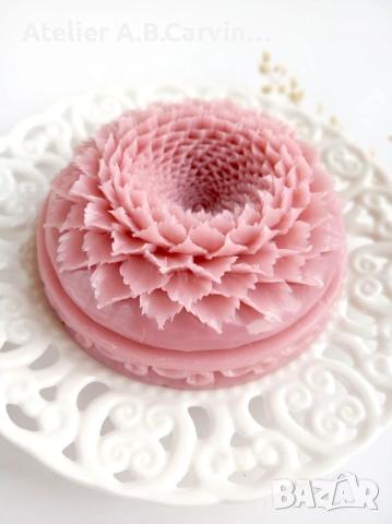 Декоративен ароматен сапун, ръчно изработен с нож,подходящ както за подарък,така и за дома, снимка 3 - Декорация за дома - 53584399