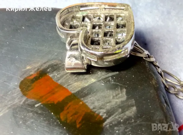 СКЪПОЦЕНЕН СЪРЦЕВИДЕН СРЕБЪРЕН МЕДАЛЬОН с СРЕБЪРНА ВЕРИЖКА РОДИРАНО СРЕБРО 925 БУТИКОВО КОЛИЕ 49357, снимка 4 - Колиета, медальони, синджири - 49328289